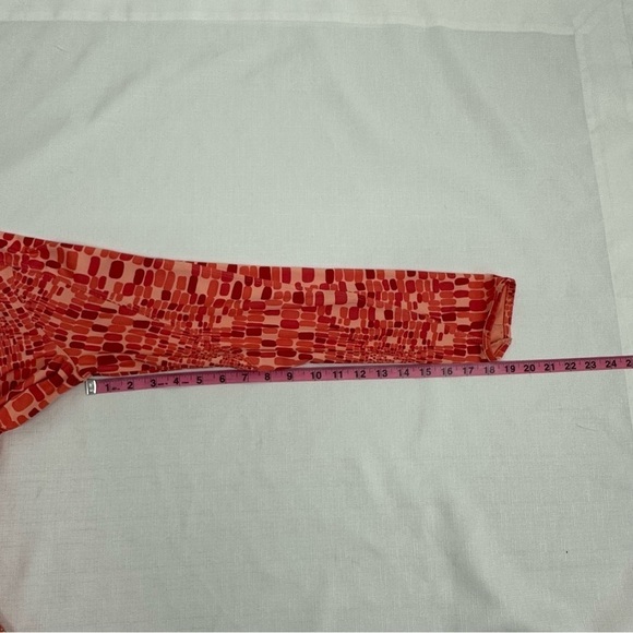 Merrell Women's size Small Orange Print Opti Wick Zip Up Hooded Jacket - Picture 9 of 11